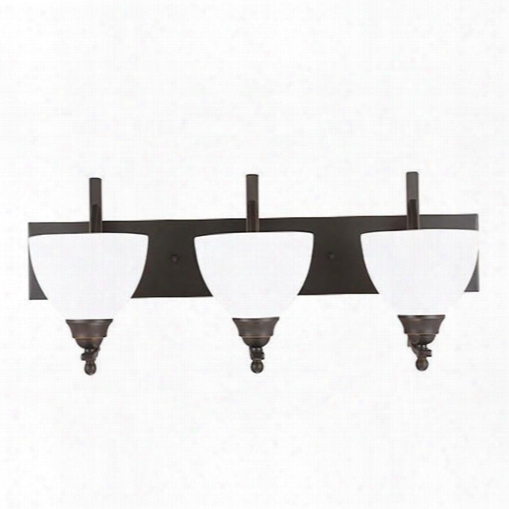 Sea Gull Lighting 4431403-715 Vitelli Glass Wall Sconce Lighting 3-light Bronze