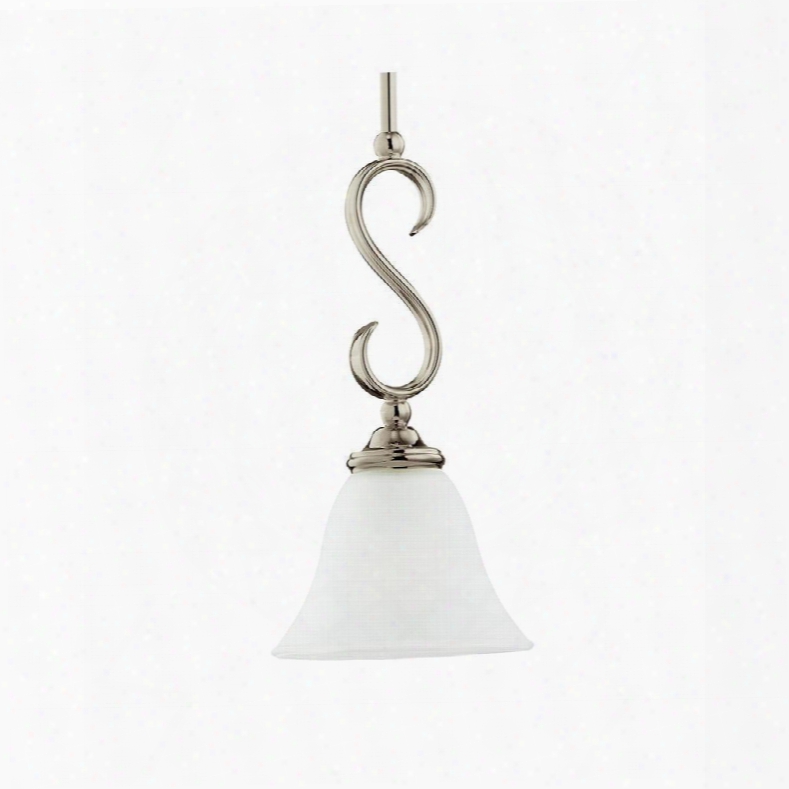 Sea Gull Lighting 61360-965 Rialto 1-light Cone Mini Pendant Nickel Finish