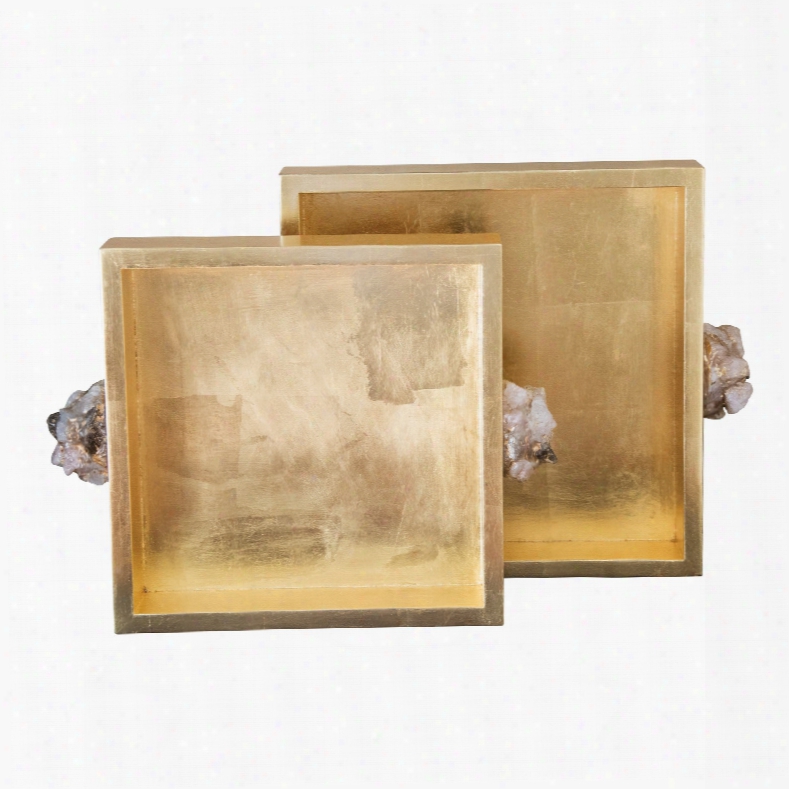 Offer For Sale Of 2 Astoria Quartz Square Trays Design By Couture Lamps