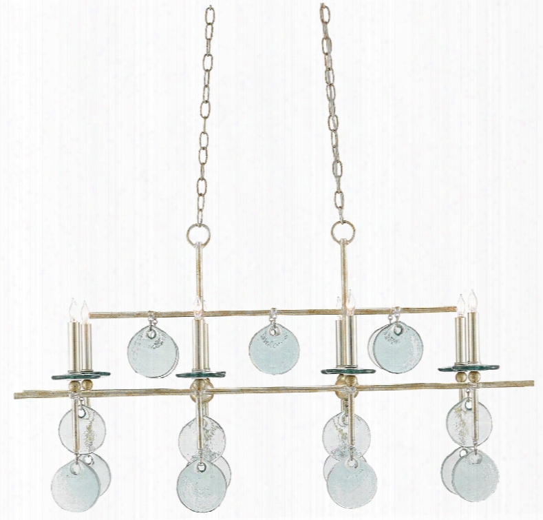 Sethos Rectangular Chandelier In Silver Granello Design By Currey & Company