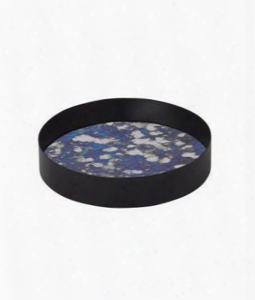 Small Round Coupled Tray In Blue Design By Ferm Living