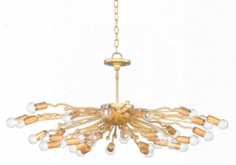 Solange Chandelier In Dark Contemporary Gold Leaf Design By Currey & Company