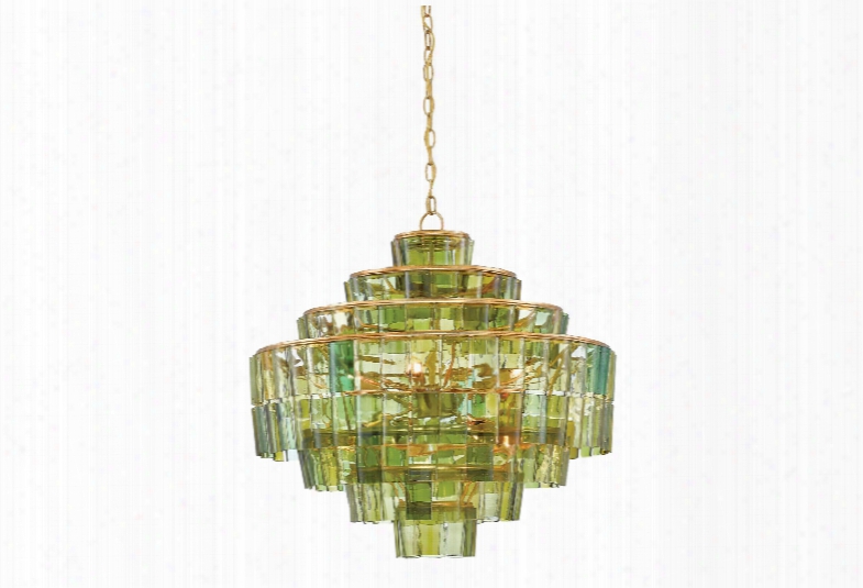 Sommelier Chandelier In Green Design By Currey & Company