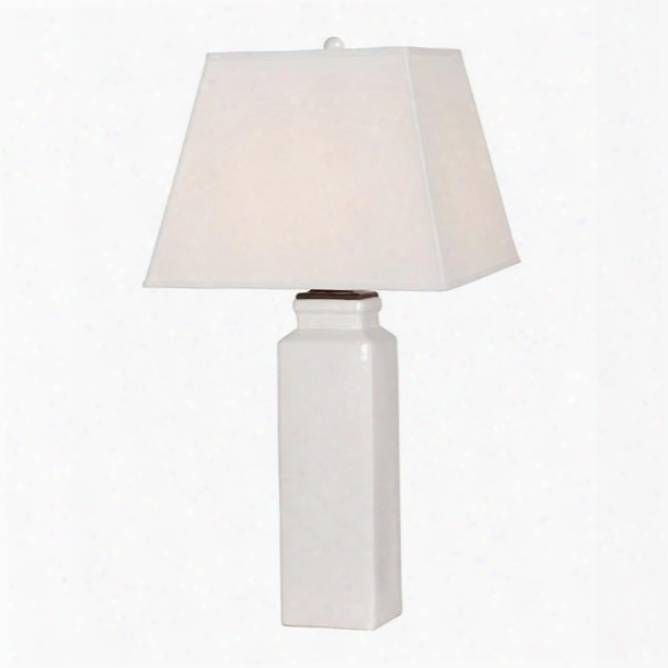 Square Vase Lamp In White Design By Emissary