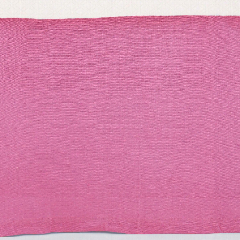 Stone Washed Linen Fuchsia Tailored Paneled Bed Skkirt Design By Pine Cone Hill