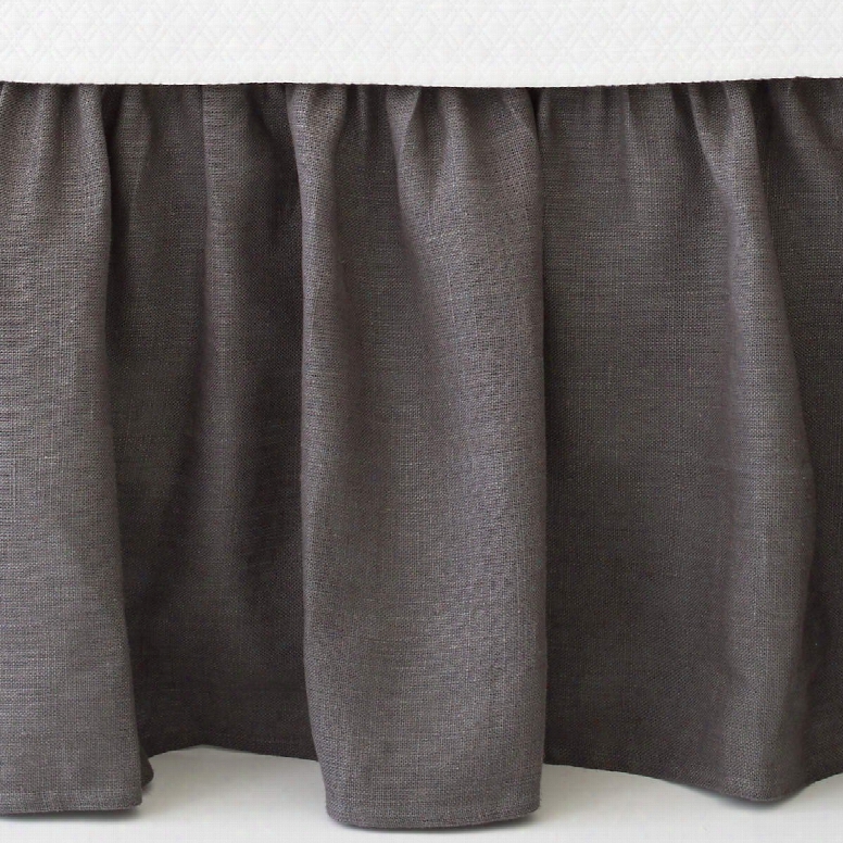 Stone Washed Linen Shell Paneled Bed Skirt Sketch By Pine Cone Hill