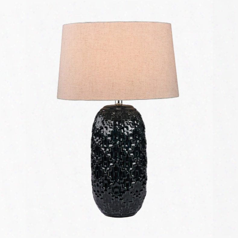 Teal Ceramic Bun Table Lamp Design By Lazy Susan