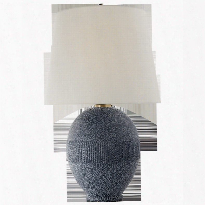 Toulon Table Lamp In Various Finishes W/ Linen Shade Design By Aerin