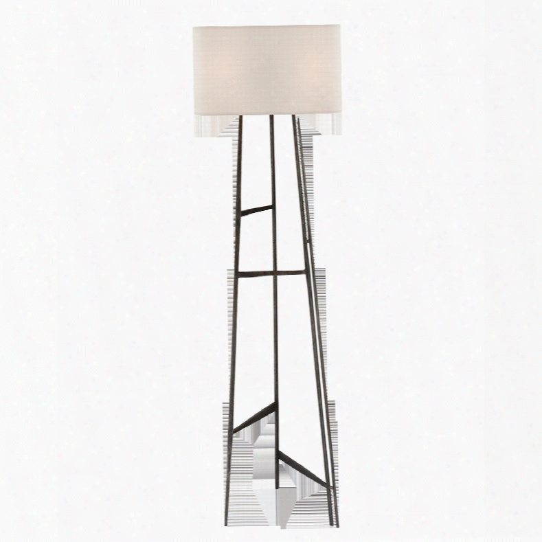Vail Floor Lamp In Various Finishes W/ Natural Paper Shade Design By Ian K. Fowler