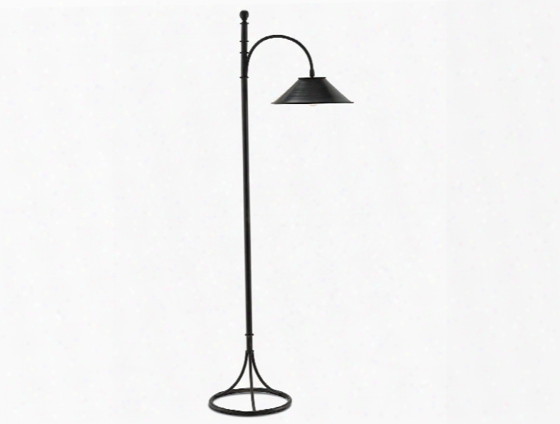 Vermay Floor Lamp In French Black Design By Currey & Company