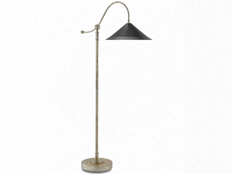 Wearby Floor Lamp In Silver Granello Design By Currey & Company