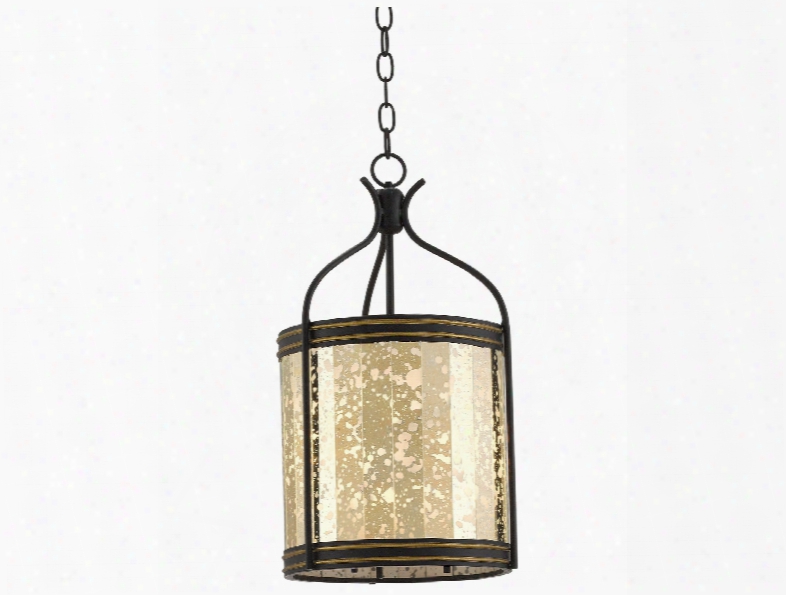 Zaire Lantern In Satin Black Design By Currey & Company