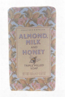 Almond Milk & Honey Triple Milled Soap Crabtree & Evelyn 5.57 Oz