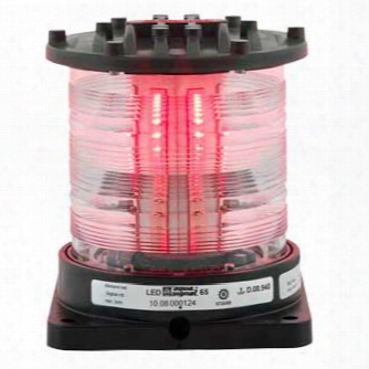 Aqua Signal Series 65 Navigation Light, All/round, Rd