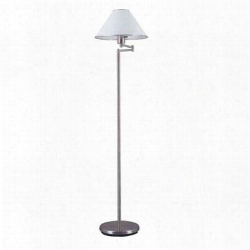 Boston Harbor Tl-af-8008 Lamp Floor Swg Arm A19 3way Sn Finish=satin Nickel