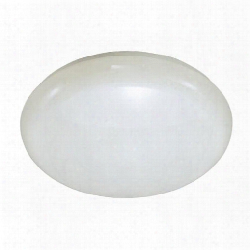 Ceiling Fixture With Float Style Lens, Uses One 22 Watt Circline Type Fluorescent Lamp, 11 In. Rapid Start, White 673749