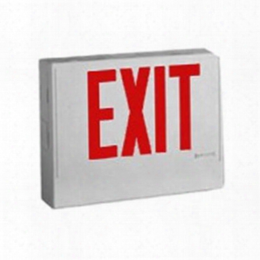 Cooper Lighting Lpx7 Sign Exit Led Ac W/batt Backup Color=white/red