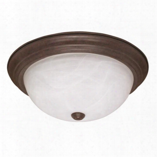 Decorative Ceiling Fixture, Maximum Two 60 Watt Incandescent Medium Base Bulbs, 13-1/4 In., Oil Rubbed Bronze 617194