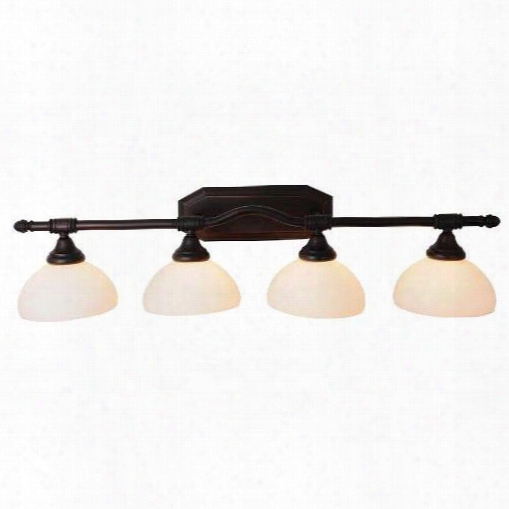 Decorative Vanity Fixture, Maximum Four 60 Watt Incandescent Medium Base Bulbs, 32 In., Oil Rubbed Bronze 617091