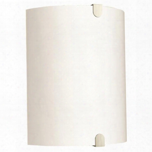 Decorative Wall Sconce Fixture, Maximum Two 60 Watt Incandescent Medium Base Bulbs,  7-1/2 In. Brushed Nickel 617639