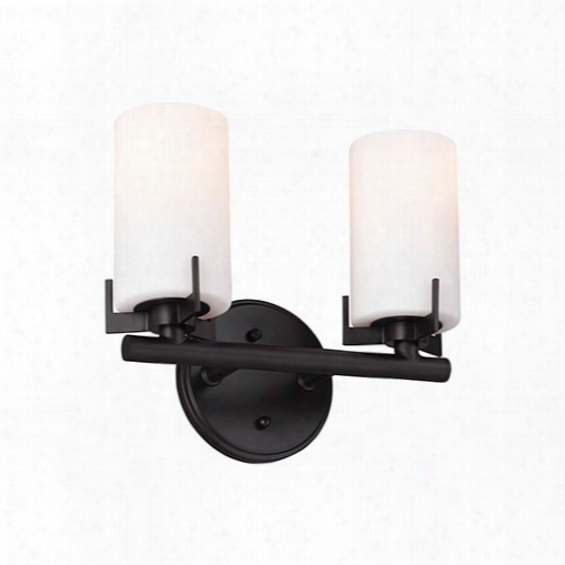 Feiss Vs39002-orb Kenton 2-light Vanity Strip Light Fixture Oil Rubbed Bronze