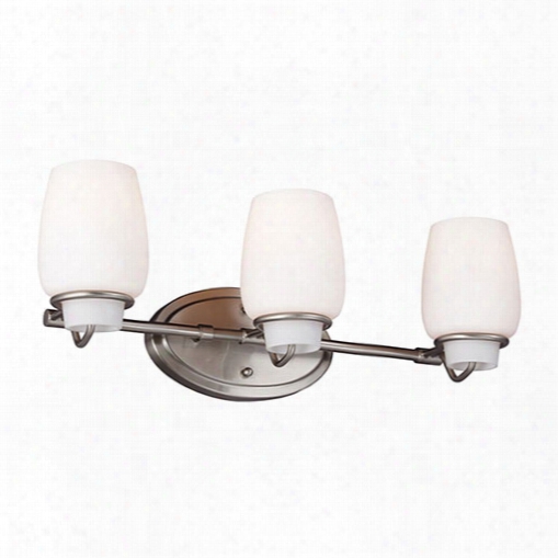 Feiss Vs40003-bs Colby 3-light Vanity Strip Light Fixture Brushed Steel Finish