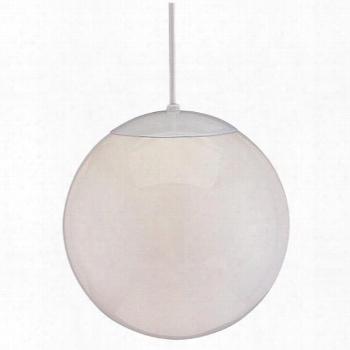 Globe Pendant Ceiling Fixture, Maximum One 100 Watt Medium Base Bulb, 12 In., White 671697