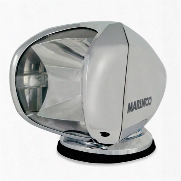 Marinco Precision Spotlight, Chrome Wireless Remote Spotlight, 12/2rv