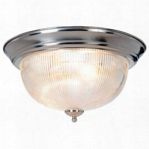 Monument 558732 Halohane Dome Ceiling Fixture, Brushed Nickel 558732