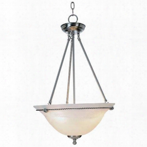 Monument 617028 Torino Lighting Collection, 3 Light Pendant, Brushed Nickel 617028