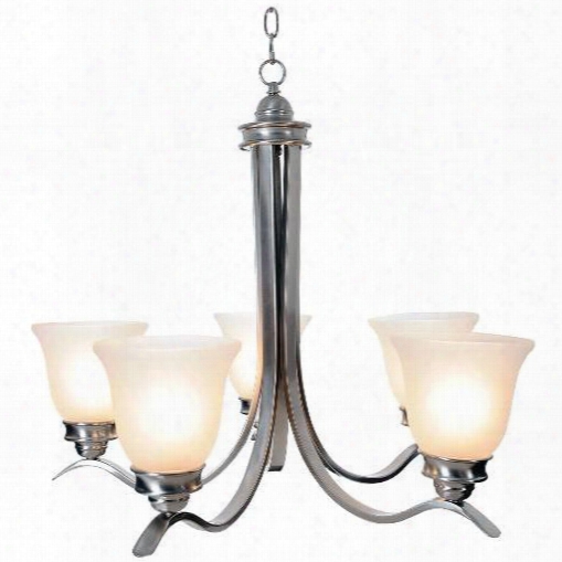 Monument 617245 Sanibel Lighting Collection, 5 Light Chandelier, Brushed Nickel 617245