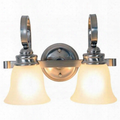 Monument 617250 Sanibel Lighting Collection, 2 Light Vanity, Brushed Nickel 617250