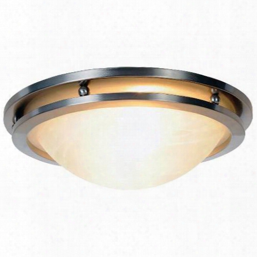 Monument 617602 Contemporary Lighting Collection, Flush Mount, Brushed Nickel 617602