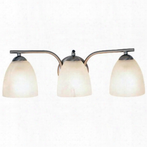 Monument 617633 Incandescent Lighting Collection, Bath Vanity 3-light, Brushed Nickel 617633