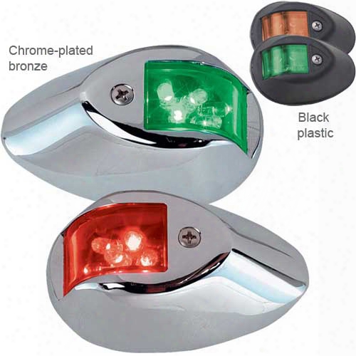 Perko 602 Series Led Side Light Pair, Black Plastic Case