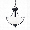 Sea Gull Lighting 77270-839 2-Light Semi Flush Convertible Pendant Blacksmith