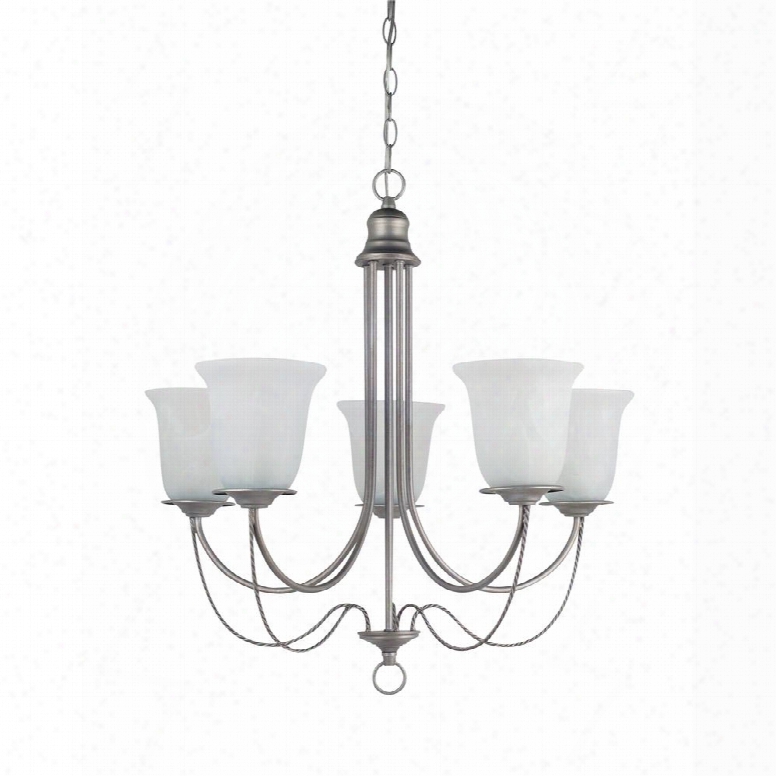 Sea Gull Lighting 31292-57 Plymouth 5-light Chandelier Weathered Pewter Finish