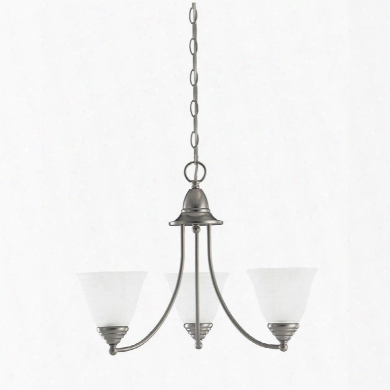 Sea Gull Lighting 31575-962 3-light Chandelier Etchedglass Brushed Nickel