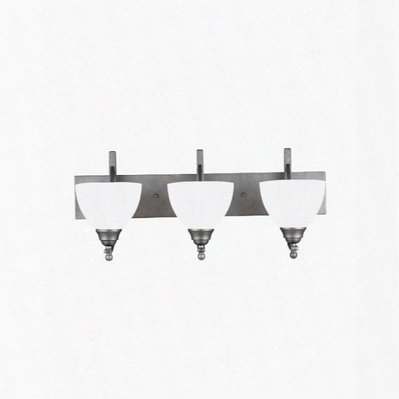 Sea Gull Lighting 4431403-57 Vitelli 3-light Bath Wearhered Pewter Finish