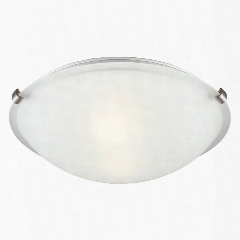 Sea Gull Lighting 7532402ble-962 Clip Round Es Flush Mount 2-light Nickel