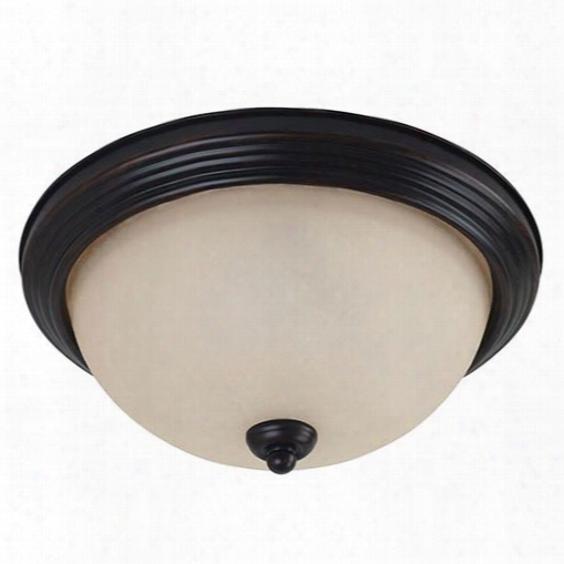 Sea Gull Lighting 77065-710 Flush Mount Burnt Sienna Finish