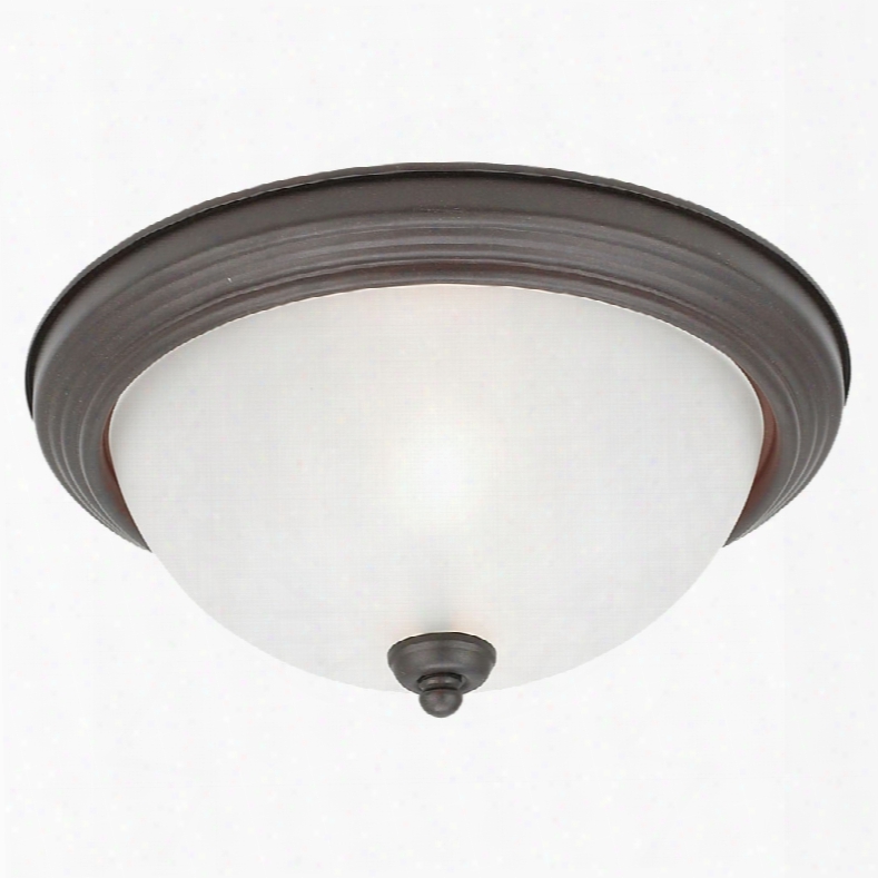 Sea Gull Lighting 79163ble-814 1 Light Ceiling Flush Mount Misted Bronze