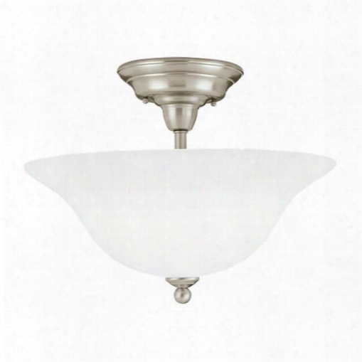 Sea Gull Lighting 79661ble-962 3 Light Ceiling Semi Flush Mount Brushed Nickel