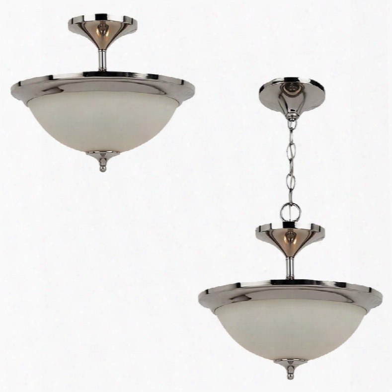 Sea Gull Lighting 79771ble-841 2-l Convertible Endant Ceiling Polished Nickle