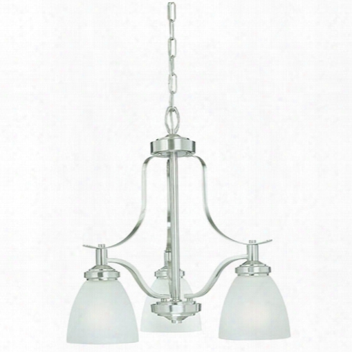 Thomas Lighting Sl810378 Hampshire 3 Light Chandelier In Brushed Nickel Finish