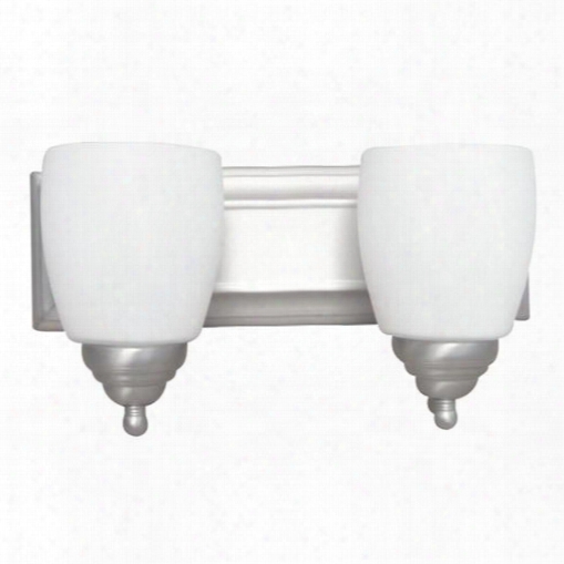 Vanity Light, 2-light, Frosted Glass, Bn, Inc 102547