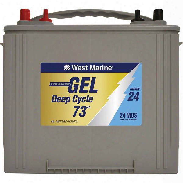 West Marine Group 24 Gel Deep Cycle Marine Gel Battery, 73 Amp Hours