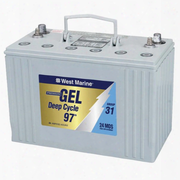 West Marine Group 31 Gel Deep Cycle Marine Gel Battery, 97 Amp Hours