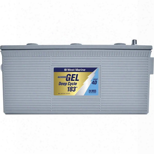 West Marine Group 4d Gel Deep Cycle Marine Gel Battery, 183 Amp Hours