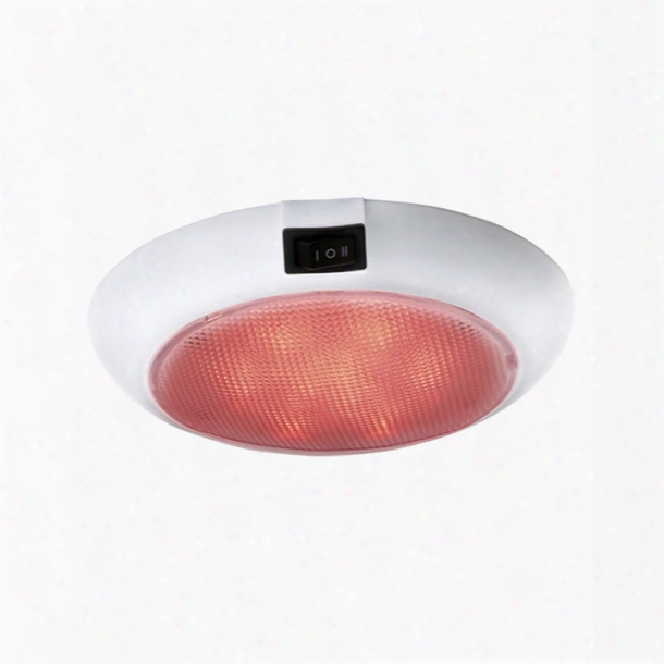 Aqua Signal Colombo Led Dome Light, White Housing, Warm White & Red Leds